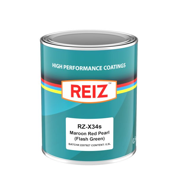 Компонент базовой краски Reiz X34s Maroon Red Pearl (Flash Green) 0.5 л